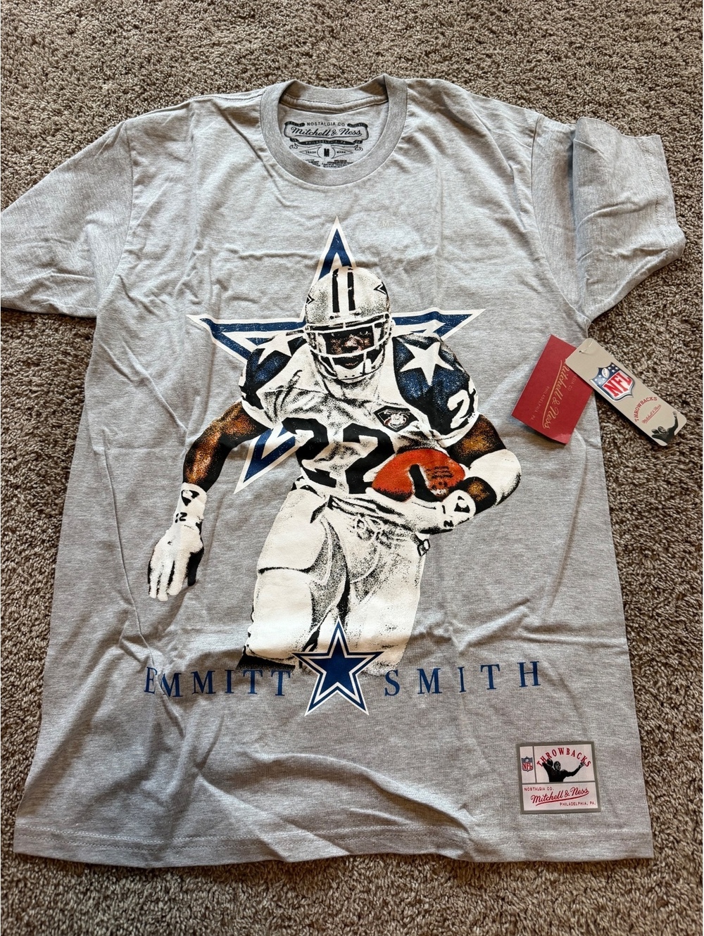 Mitchell & Ness Emmitt Smith Dallas Cowboys NFL Throwbacks T-Shirt